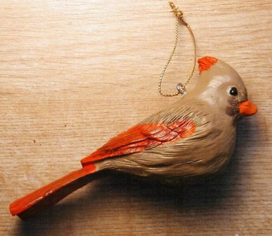 SEFWC108 - Fisher Wildlife Bird Ornaments Female Cardinal