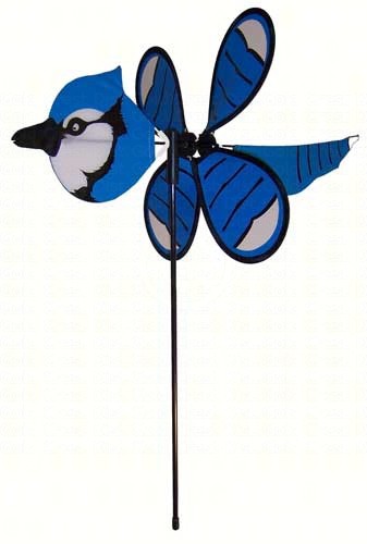 ITB2818 - Flying Bird Wind & Garden Spinners Blue Jay Baby Bird by In The Breeze