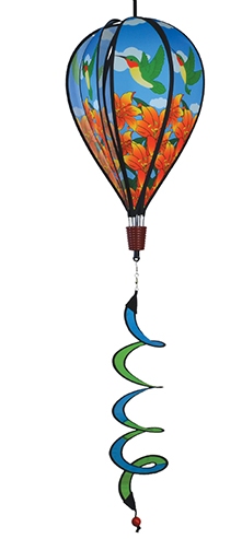 ITBAV1059 - In The Breeze Wind & Garden Spinners Hummingbird Lilies Hot Air Balloon