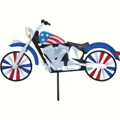 PD26836 - Premier Designs Wind Garden 22 inch Patriotic Motorcycle Spinner