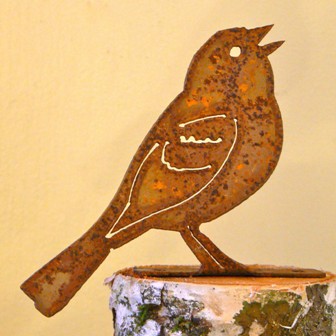 ELEGANTB710 - Vesper Sparrow Elegant Garden Designs Steel Bird Silhouettes