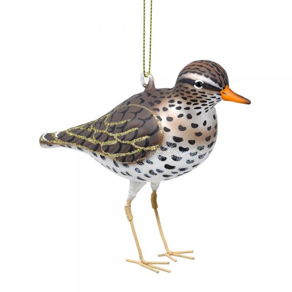 COBANED449 - Margaret Cobane Hand Blown Glass Sandpiper Ornament