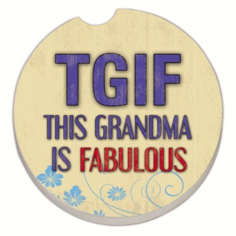 CART09817 - Grandma Fabulous Car Coaster