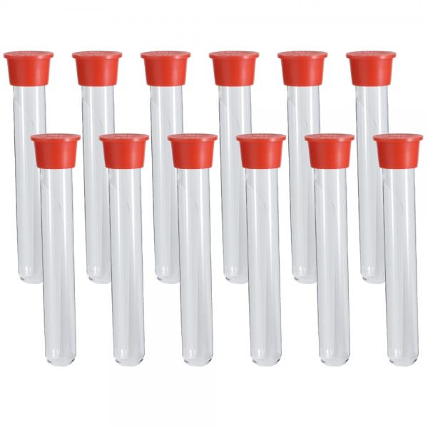 sehhvlbg - 12 Pack Replacement Test Tubes with Red Caps
