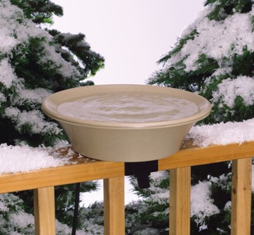 alliedpr14B - EZ Tilt Heated Birdbath Deck Mount/Pole