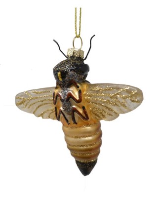 COBANEB440 - Margaret Cobane Hand Blown Glass Honeybee Ornament