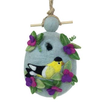DZI484101 - Goldfinch Felt Birdhouse
