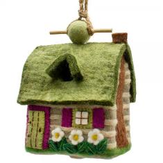 DZI484090 - Country Cabin Felt Birdhouse