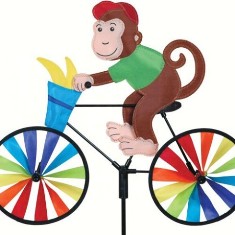 PD26863 - Premier Designs Wind Garden 20 inch Monkey Bicycle Spinner