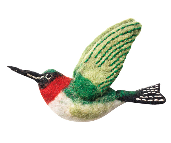 DZI483006 - Hummingbird Wild Woolie Felted Wool Ornament
