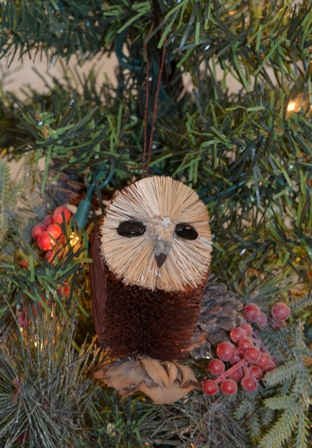 BRUSHOR15 - BrushArt Ornament, Eco-Friendly, Buri Posable, Owl Animal