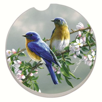 CART09870 - Beautiful Bluebirds Car Coaster