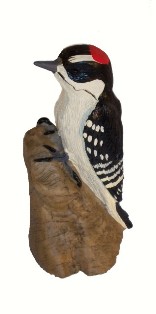 SEFWC131 - Fisher Wildlife Downy Woodpecker Table Piece