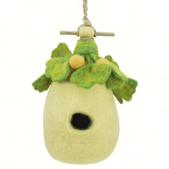 DZI484026 - Wild Woolie Gingko Felt Birdhouse