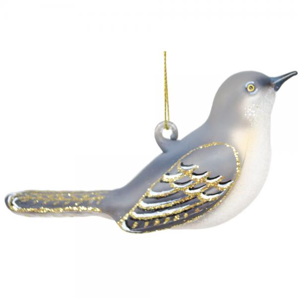 COBANED457 - Margaret Cobane Hand Blown Glass Mockingbird Ornament