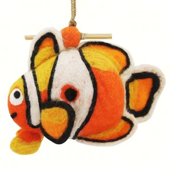 DZI484038 - Clown Fish Wild Woolies Felt Birdhouses