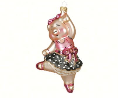 dancing piggy ornament