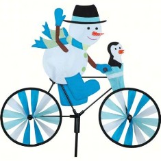 PD26868 - Premier Designs Wind Garden 20 inch Snowman Bicycle Spinner