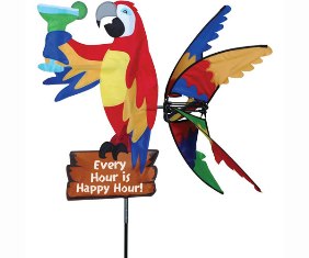 PD25674 - Flying Bird Island Parrot Wind Spinner 33 inch