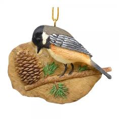 SEFWC150 - Fisher Wildlife Bird Ornaments Chickadee Pine Cone