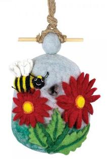 DZI484084 - Bumble Bee Felt Birdhouse