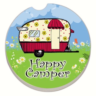 CART09891 - Happy Camper Car Coaster