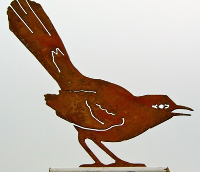 ELEGANTB723 - Mockingbird Elegant Garden Designs Steel Bird Silhouettes