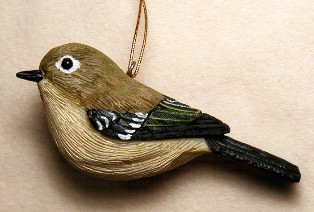 SEFWC163 - Fisher Wildlife Bird Ornaments Ruby Crowned Kinglet