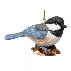 SEFWC148 - Fisher Wildlife Bird Ornaments Life Size Chickadee