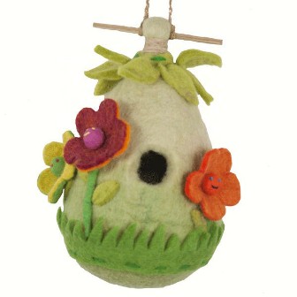 DZI484016 - Wild Woolie Friendly Flower Felt Birdhouse