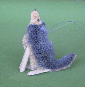 BRUSHOR113 - BrushArt Ornament, Eco-Friendly, Buri Posable, Coyote Wolf Animal