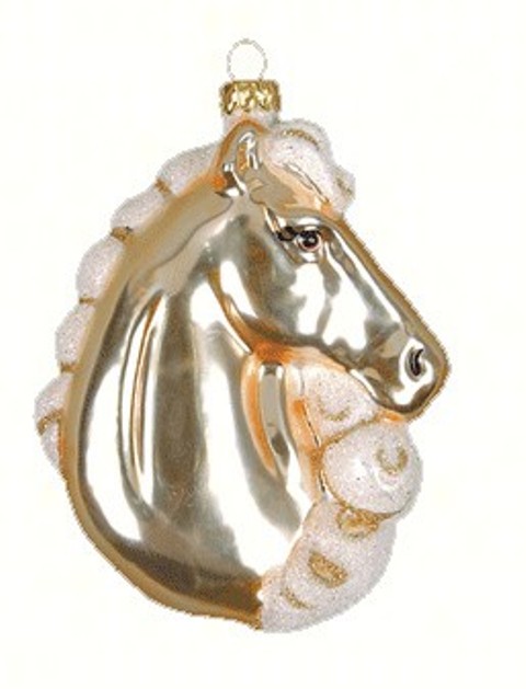 COBANED286 - Margaret Cobane Hand Blown Glass Majestic Beauty Palomino Ornament