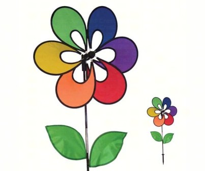 ITB2856 - In The Breeze Wind & Garden Spinners Rainbow Flower Windee Wheelz