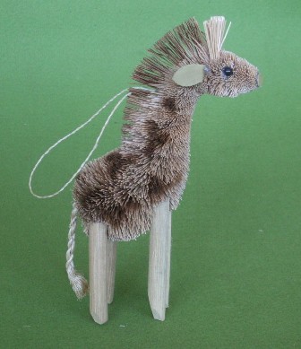 BRUSHOR61 - BrushArt Ornament, Eco-Friendly, Buri Posable, Giraffe Animals