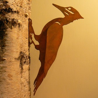 ELEGANTB732 - Pileated Woodpecker Elegant Garden Designs Steel Bird Silhouettes
