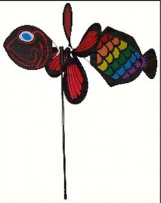 ITB2845 - Flying Bug Wind & Garden Spinners Fishey by In The Breeze