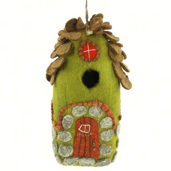 DZI484027 - Wild Woolie Forest House Felt Birdhouse